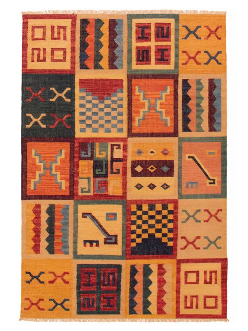 Turkish Sundance 6'1" x 9'1" Flat-Weave Wool Kilim 