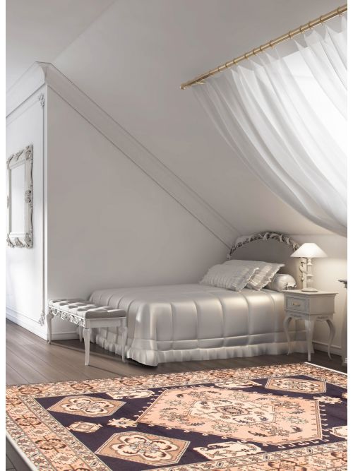Persian Style 4'5" x 6'9" Hand-knotted Wool Rug 
