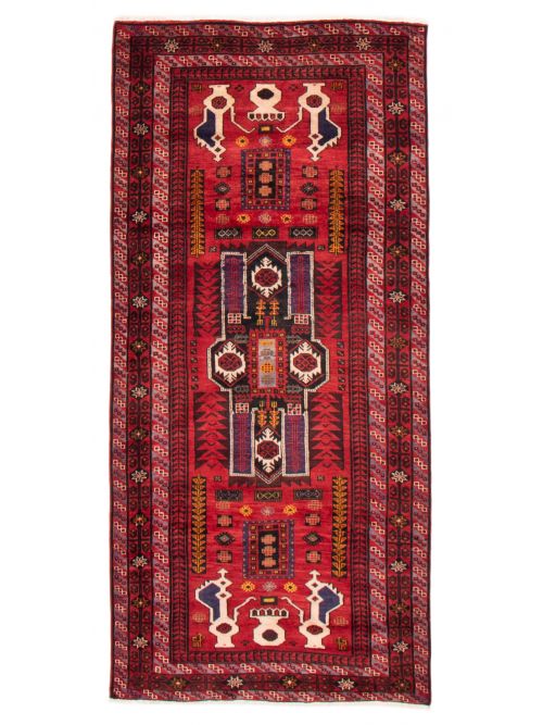 Afghan Royal Baluch 3'10" x 8'2" Hand-knotted Wool Rug 