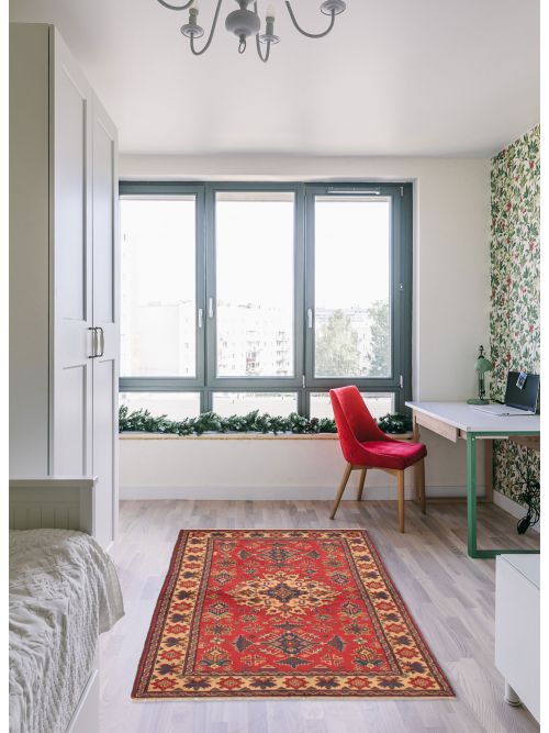 Afghan Finest Kargahi 3'10" x 6'5" Hand-knotted Wool Rug 