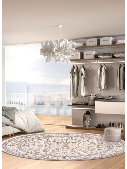 Indian Nain 8'4" x 8'4" Hand-knotted Silk & Wool Rug 