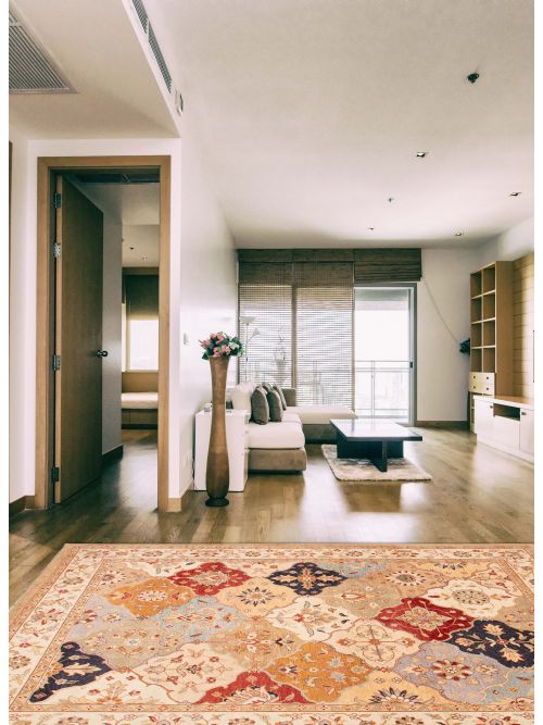 Indian Jamshidpour 8'9" x 11'9" Hand-knotted Wool Rug 