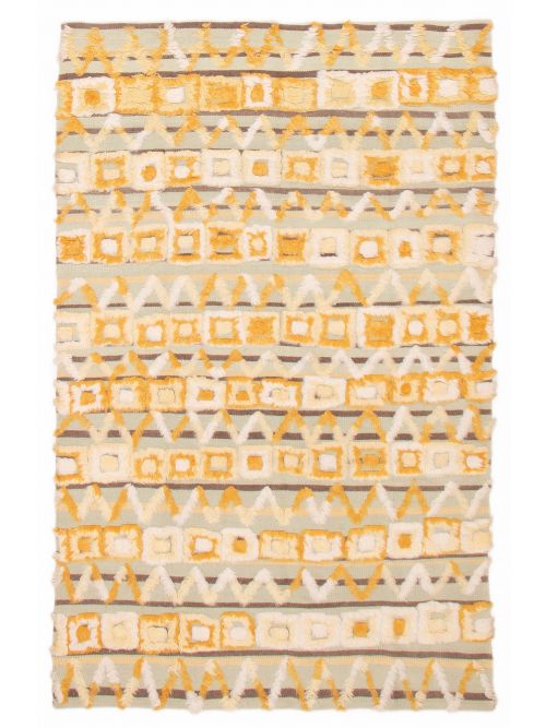 Indian Tangier 5'1" x 7'9" Hand-knotted Wool Rug 