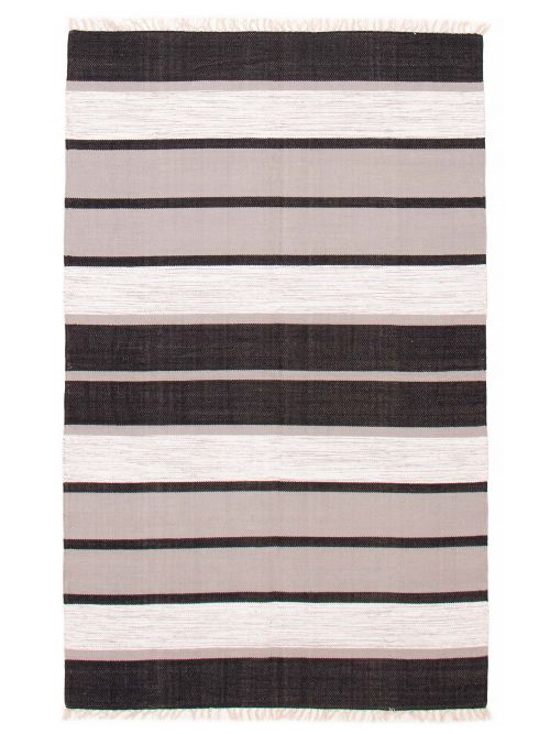 Indian Marrakech 5'0" x 8'0" Flat-Weave Cotton Kilim 