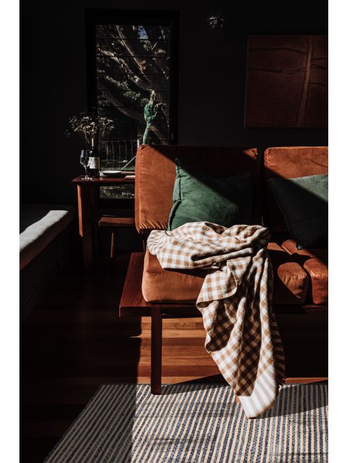 Indian Sienna 5'0" x 8'0" Braided weave Cotton Rug 