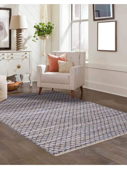 Indian Sienna 4'11" x 8'0" Braided weave Cotton Rug 