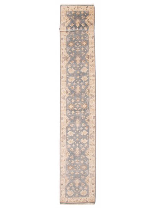 Indian Royal Oushak 2'6" x 19'6" Hand-knotted Wool Rug 