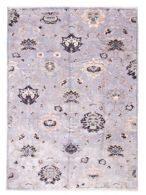 Indian Jules Oushak 8'10" x 11'10" Hand-knotted Silk Rug 