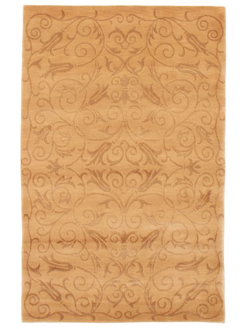 Nepal Opulence 4'0" x 6'2" Hand-knotted Silk & Wool Rug 