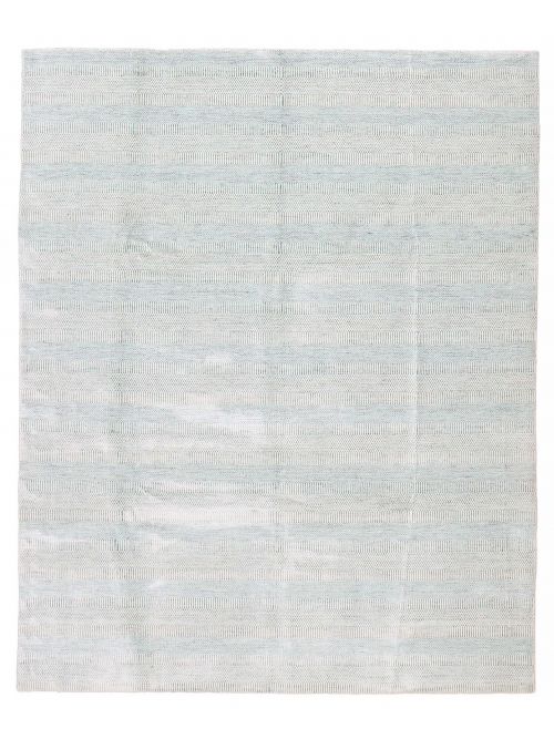 Indian Silk Shadow 9'2" x 11'11" Hand Loomed Viscose & Wool Rug 