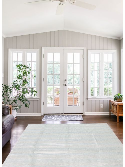 Indian Silk Shadow 9'2" x 11'11" Hand Loomed Viscose & Wool Rug 
