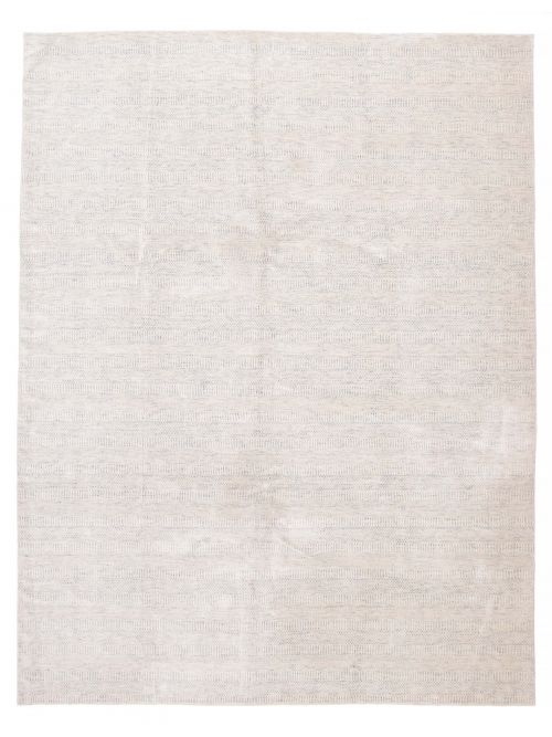 Indian Silk Shadow 9'0" x 12'0" Hand Loomed Viscose & Wool Rug 