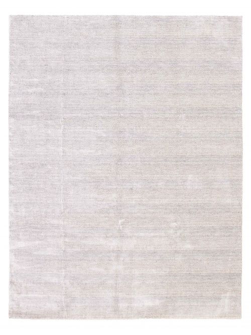 Indian Silk Shadow 9'1" x 12'1" Hand Loomed Viscose & Wool Rug 