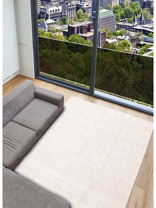 Indian Silk Shadow 9'2" x 12'0" Hand Loomed Viscose & Wool Rug 