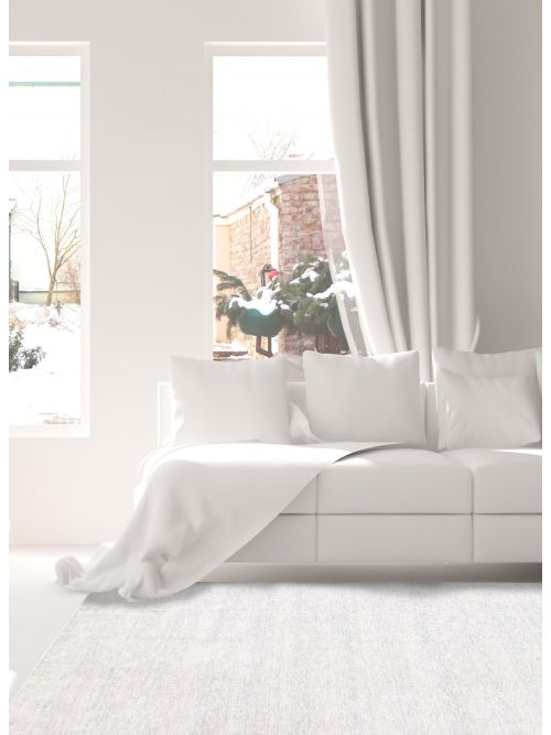 Indian Silk Shadow 9'1" x 12'1" Hand Loomed Viscose & Wool Rug 