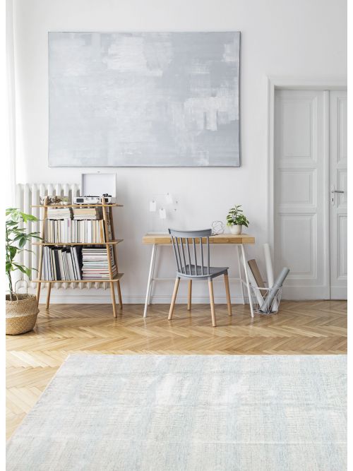 Indian Silk Shadow 9'2" x 12'0" Hand Loomed Viscose & Wool Rug 