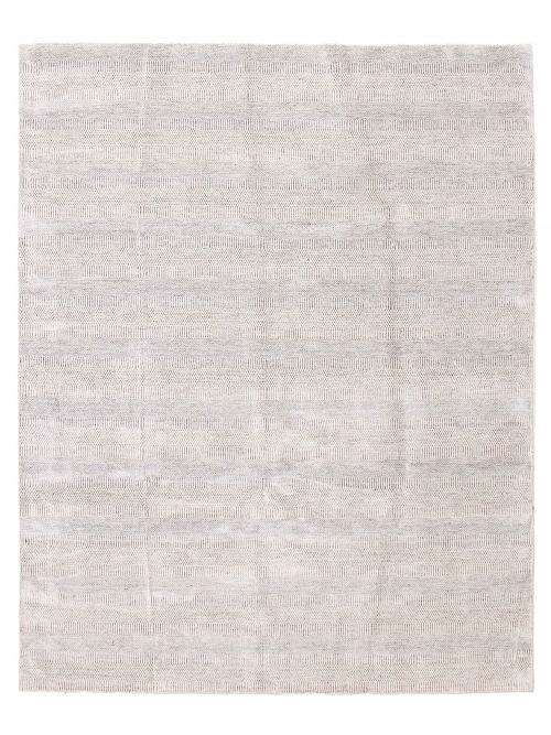 Indian Silk Shadow 9'3" x 12'0" Hand Loomed Viscose & Wool Rug 