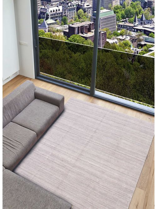 Indian Silk Shadow 9'2" x 12'0" Hand Loomed Wool Rug 