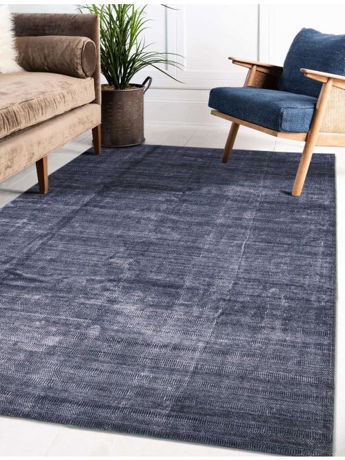 Indian Silk Shadow 9'2" x 12'0" Hand Loomed Viscose & Wool Rug 