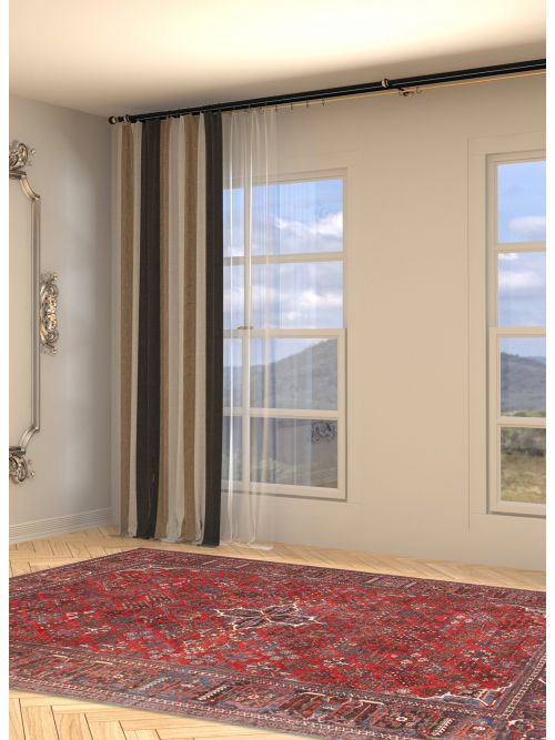 Persian Style 7'2" x 10'2" Hand-knotted Wool Rug 