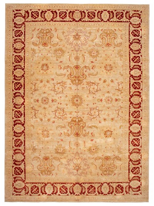Afghan Chobi Finest 13'10" x 19'3" Hand-knotted Wool Rug 