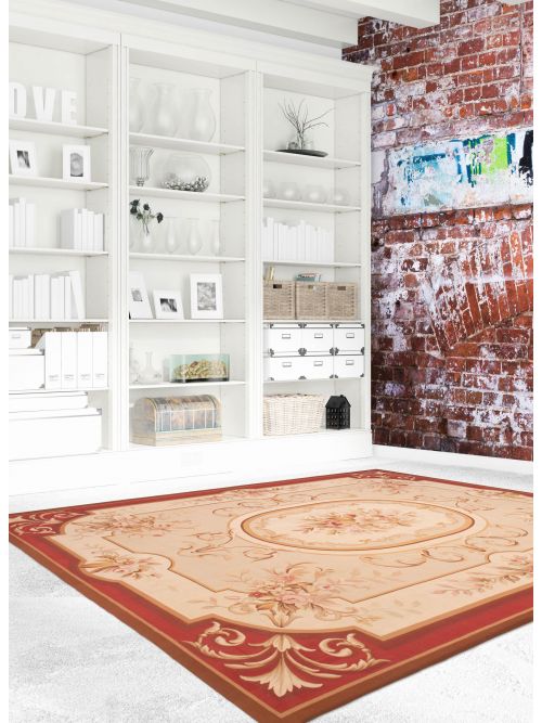 Chinese Dynasty 11'10" x 17'10" Flat-Weave Wool Tapestry Kilim 