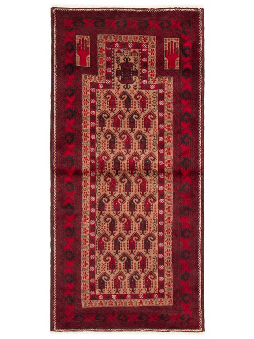 Afghan Royal Baluch 3'0" x 6'4" Hand-knotted Wool Rug 