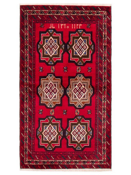 Afghan Royal Baluch 3'3" x 6'1" Hand-knotted Wool Rug 