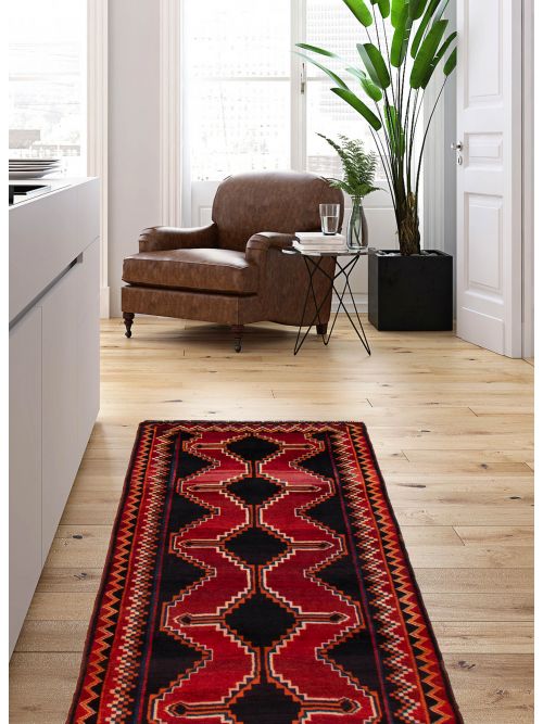 Persian Style 3'10" x 9'2" Hand-knotted Wool Rug 
