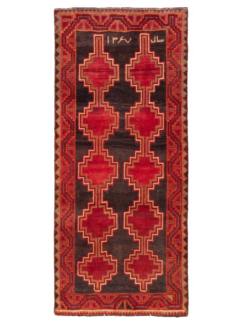 Persian Style 4'3" x 9'1" Hand-knotted Wool Rug 