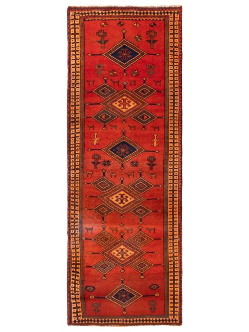 Persian Style 4'0" x 10'10" Hand-knotted Wool Rug 