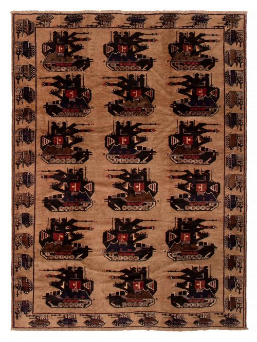 Afghan Teimani 6'9" x 9'0" Hand-knotted Wool Rug 