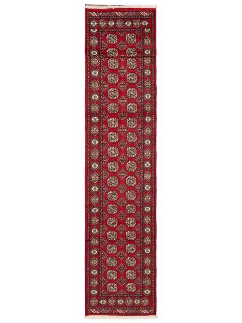 Pakistani Finest Peshawar Bokhara 2'7" x 15'7" Hand-knotted Wool Rug 