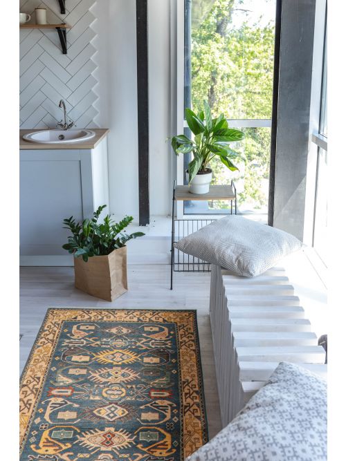 Afghan Finest Ghazni 3'10" x 19'0" Hand-knotted Wool Rug 