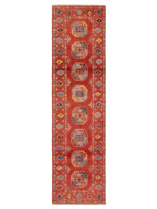 Afghan Uzbek Ghazni 2'7" x 9'5" Hand-knotted Wool Rug 