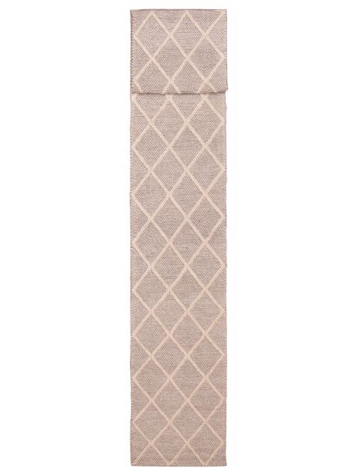 Indian Sienna 2'3" x 15'6" Braid weave Wool Rug 