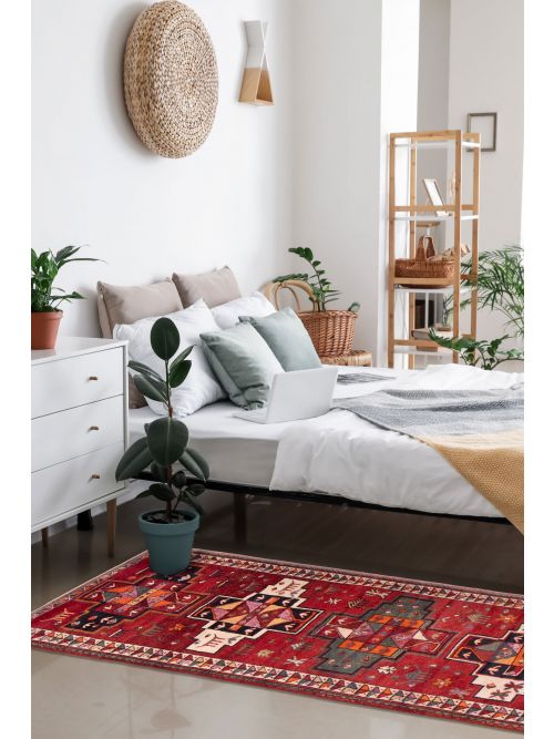 Persian Style 4'10" x 14'1" Hand-knotted Wool Rug 