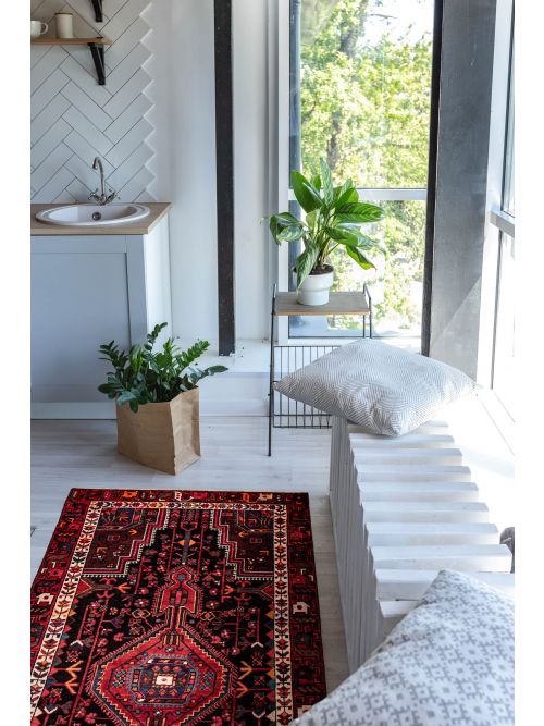 Persian Style 4'4" x 9'9" Hand-knotted Wool Rug 