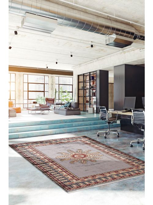 Indian Kashmir 4'10" x 7'0" Hand-knotted Silk Rug 