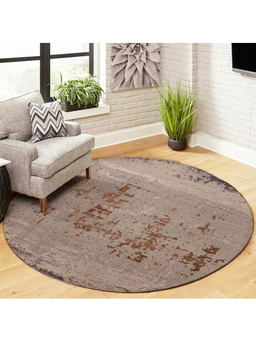 Nepalese Alma 7'10" x 7'10" Hand-knotted Wool & Silk Blend Rug 
