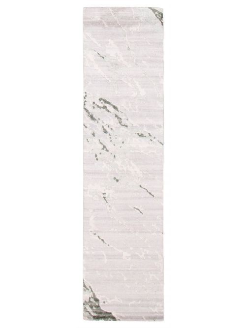 Nepalese Alma 2'6" x 9'9" Hand-knotted Wool & Silk Blend Rug 