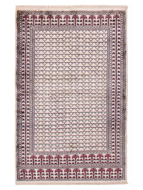 Indian Kashmir 3'11" x 6'3" Hand-knotted Viscose Rug 