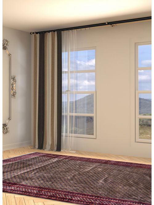 Indian Kashmir 5'10" x 9'4" Hand-knotted Viscose Rug 