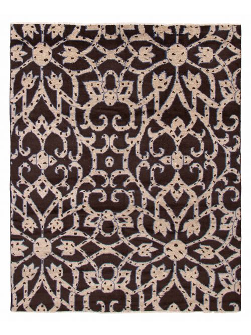 Indian Arlequin 7'8" x 9'6" Hand-knotted Wool Rug 