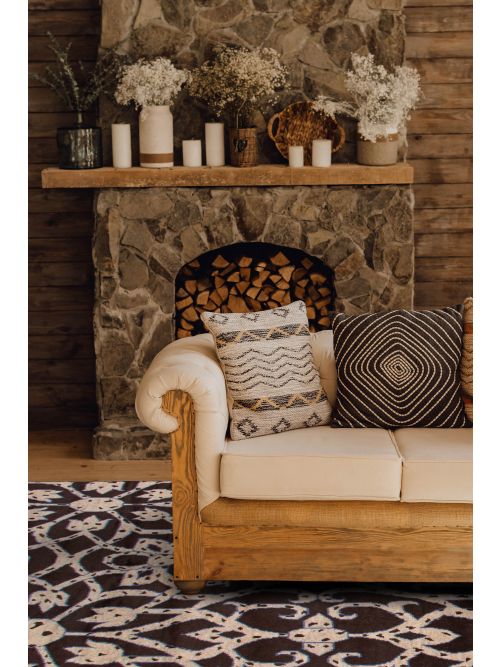 Indian Arlequin 7'8" x 9'6" Hand-knotted Wool Rug 