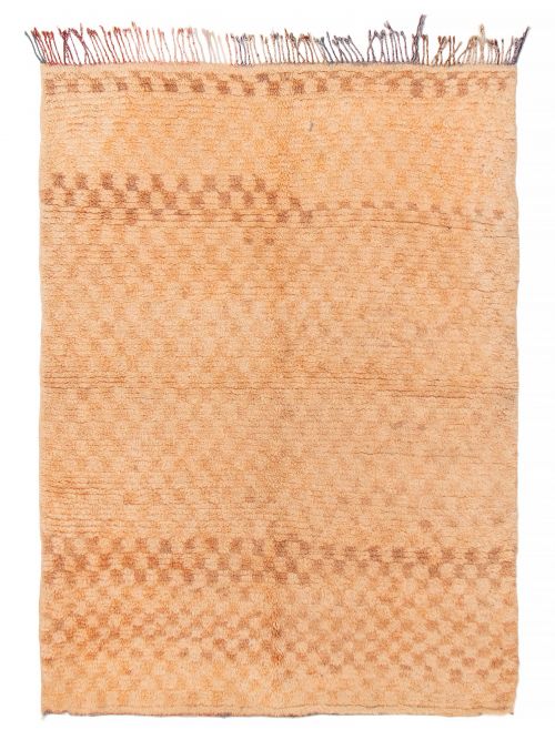 Moroccan Beni Ourain 4'2" x 5'6" Hand-knotted Wool Rug 