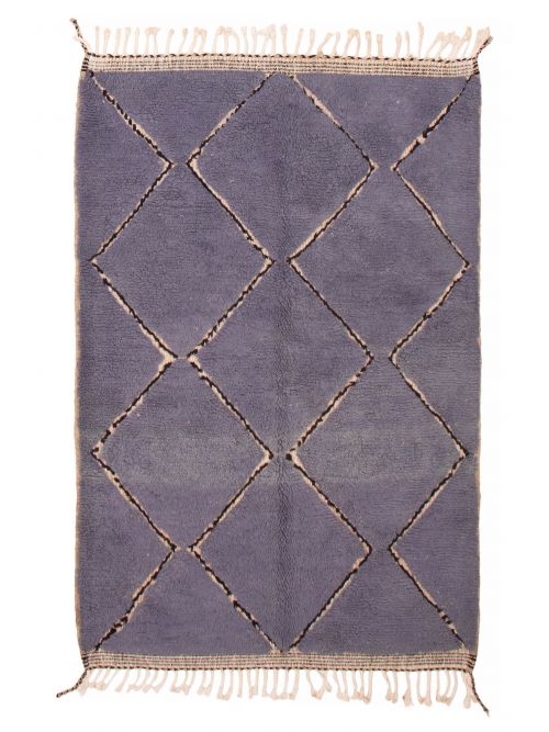 Moroccan Beni Ourain 5'3" x 7'8" Hand-knotted Wool Rug 