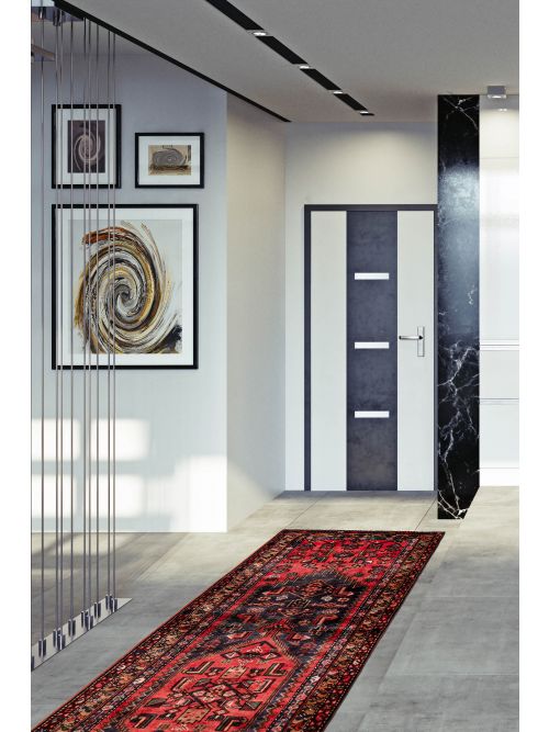 Persian Style 3'7" x 10'0" Hand-knotted Wool Rug 