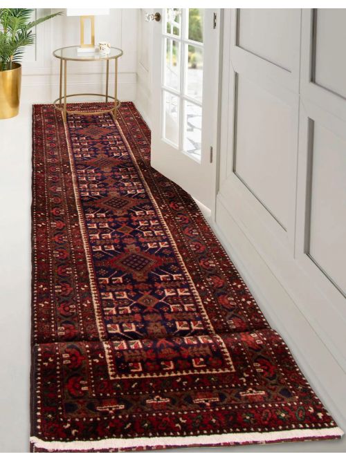 Persian Style 3'7" x 14'8" Hand-knotted Wool Rug 