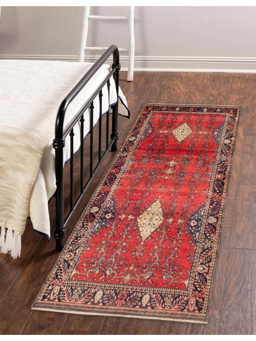 Persian Style 4'11" x 11'10" Hand-knotted Wool Rug 